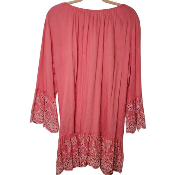 Sweet Magnolia Prairie Barbiecore Oversized Tunic Viscose Dress XL - Picture 2 of 5